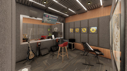 Renderizado 3D Interior de Estudio