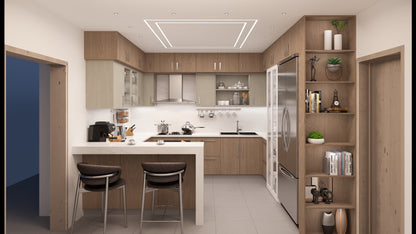 Escena de Rendering 3D Interior
