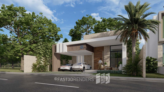 Animación 3D Exterior de Fachada
